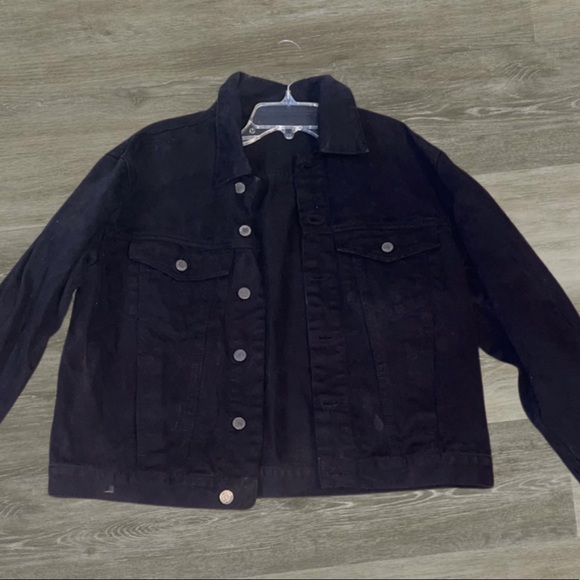 black denim jean jacket - Picture 1 of 1